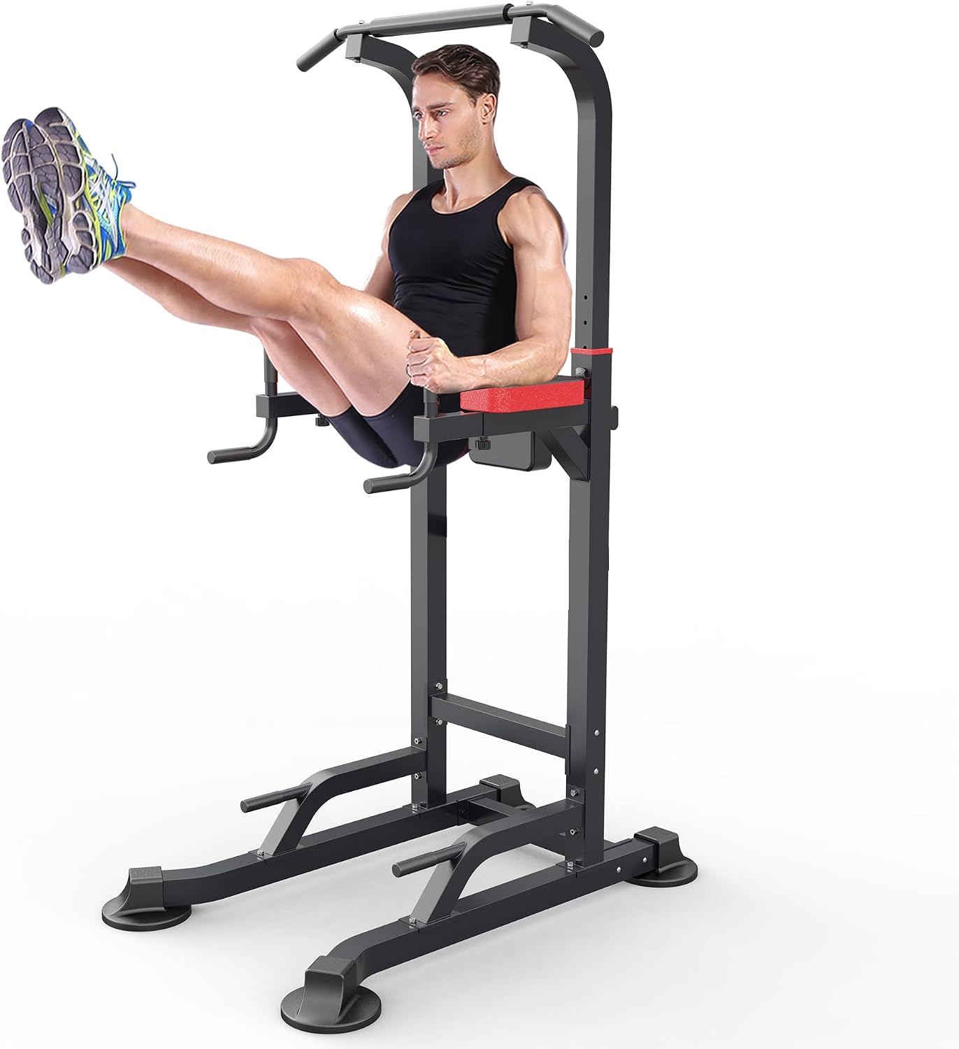 Power Tower Dip Station Workout equipment Pull up Bar for Home Gym Adjustable Height Strength Training Fitness Excercise Equipment,Load 450LBS
