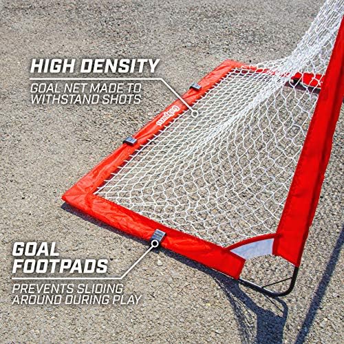 GoSports Street Hockey - Choose Between Goal Set with Sticks, Balls (6 Pack) or Sticks (2 Pack)