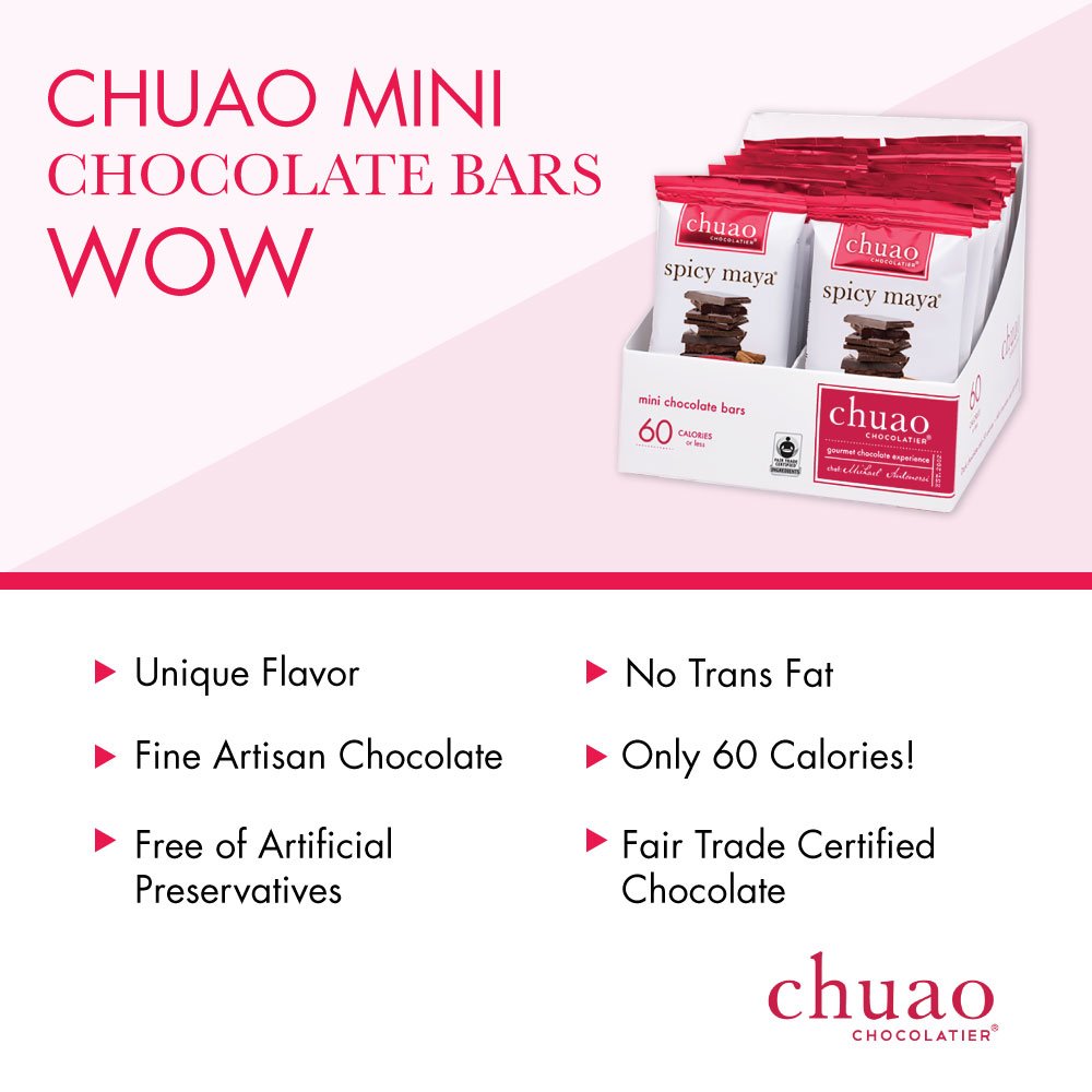 Chuao Chocolatier Salted Chocolate Crunch Dark Chocolate Mini Gourmet Chocolate Bar, 24-Ct. (0.39 oz. each)
