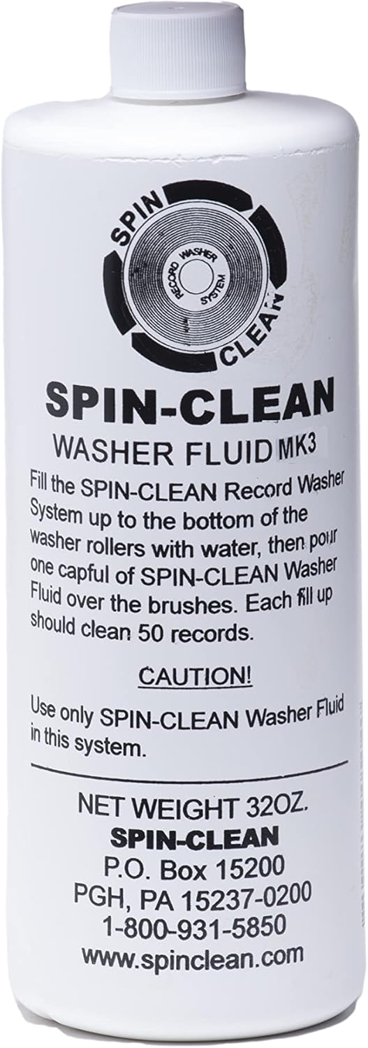 Spin-Clean Record Washer Fluid 32oz. | Alcohol-Free Record Cleaner Solution | Vinyl Record Cleaner Fluid