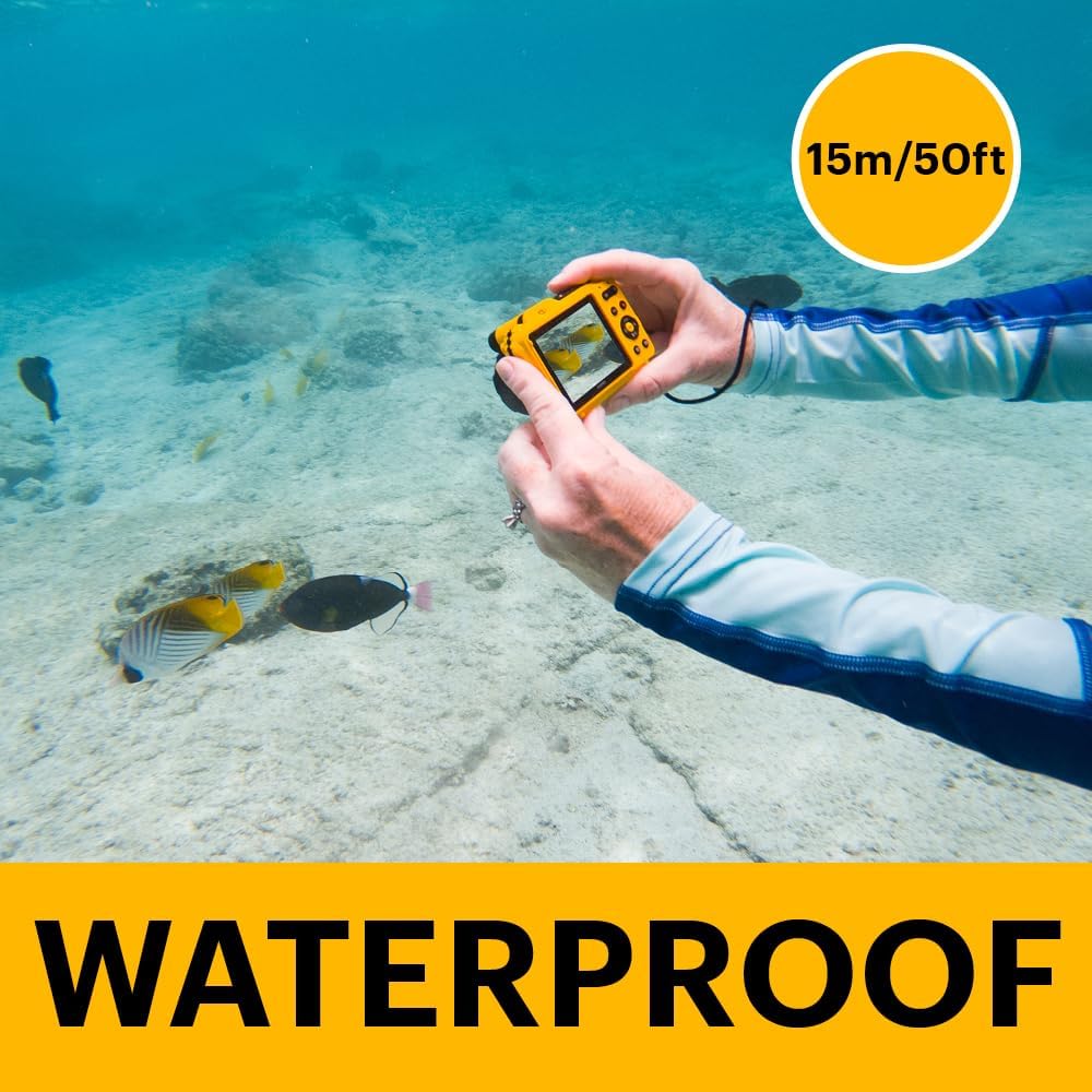 KODAK PIXPRO WPZ2 16MP Waterproof Digital Camera, 15m, 4X Zoom, Yellow