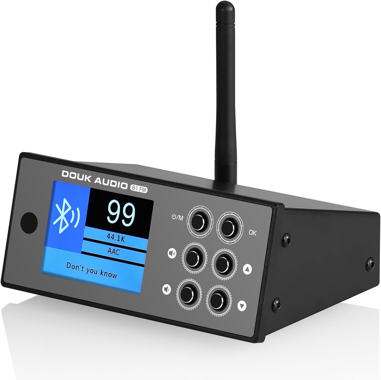 Douk Audio B1FM Bluetooth 5.1 Receiver DAC, HiFi Stereo Music Player with LDAC & aptX HD, Premium FM Radio, Optical & Coaxial Digital Outputs