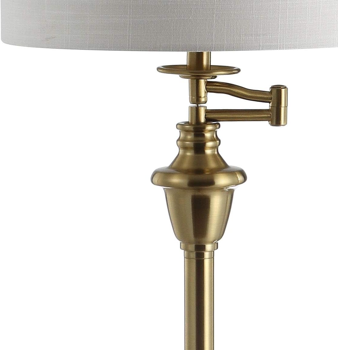 JONATHAN Y Cora 60" Metal Swing Arm Floor Lamp, Oil Rubbed Bronze/Clear