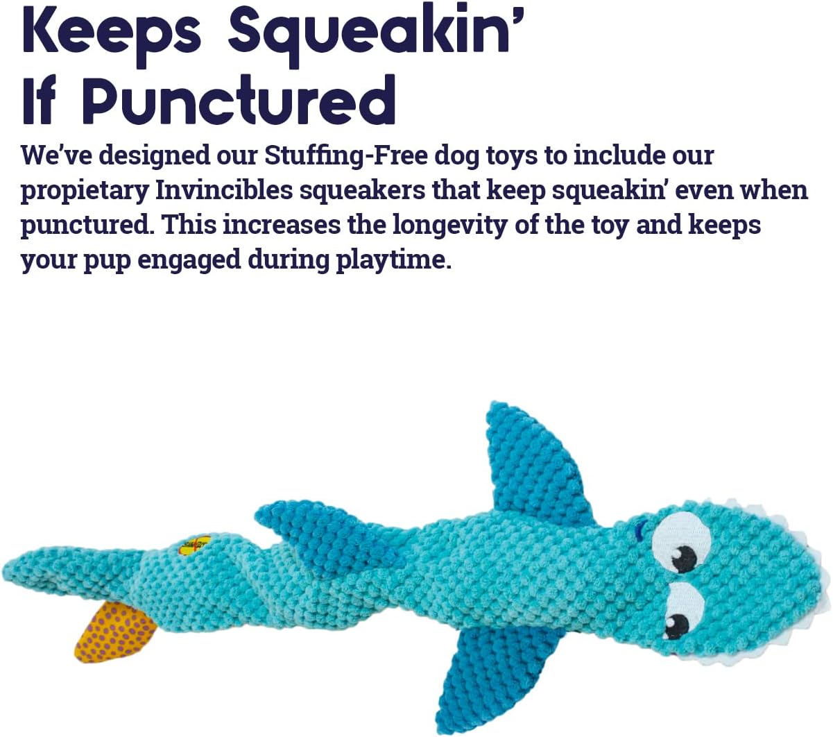 Petstages Stuffing-Free Lil' Squeak Monkey Plush Dog Toy, Small