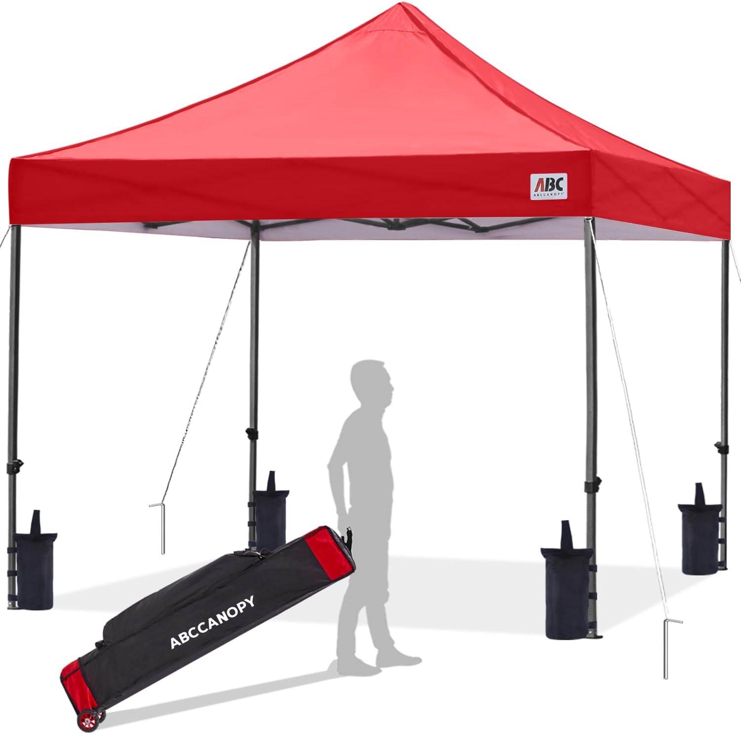 ABCCANOPY Patio Pop Up Canopy Tent 10x10 Commercial-Series (Black)