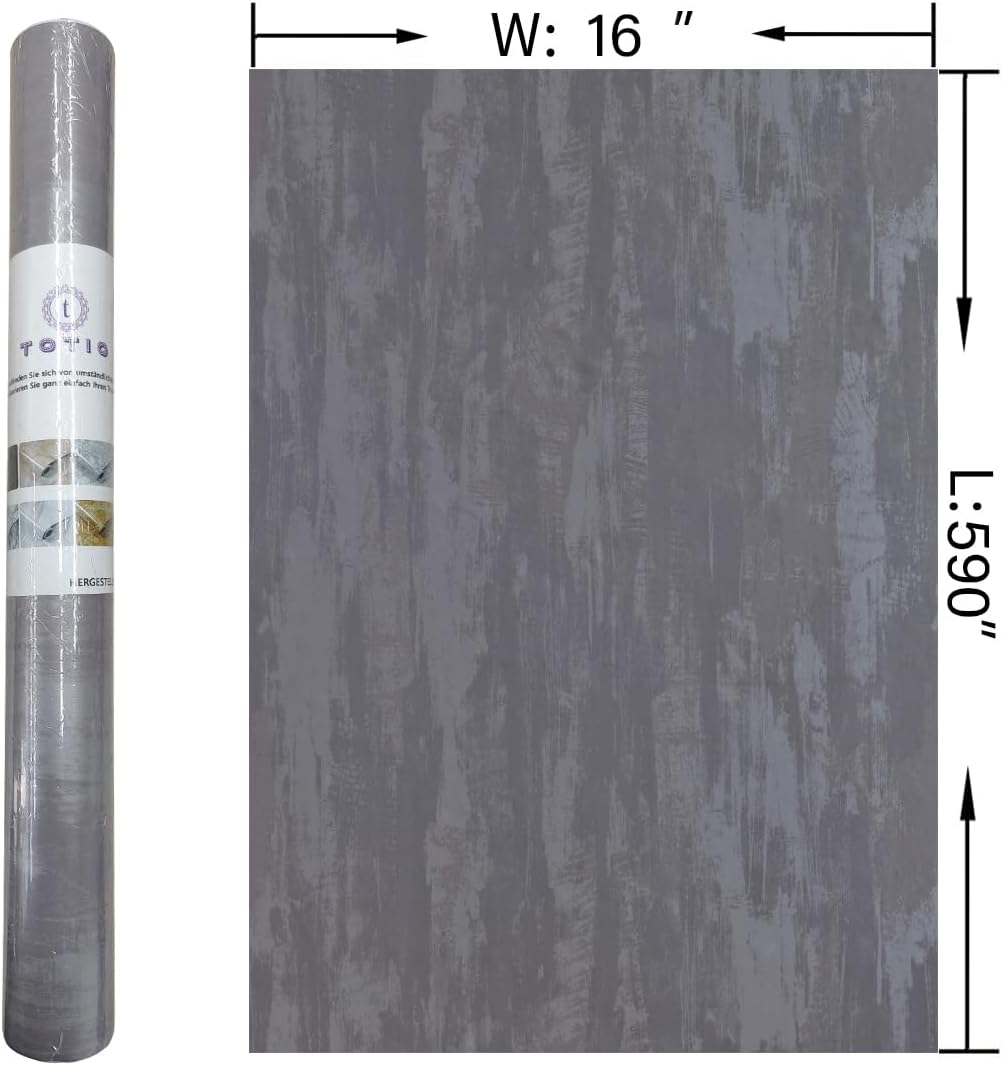 48x197inch Extra Wide Black White Marble Wallpaper Peel Stick Glossy Thick Waterproof Furniture Sticker Granite Look Contact Paper DIY Wall Sticker Self-adhesive Countertop Vinyl Wrap for Kitchen