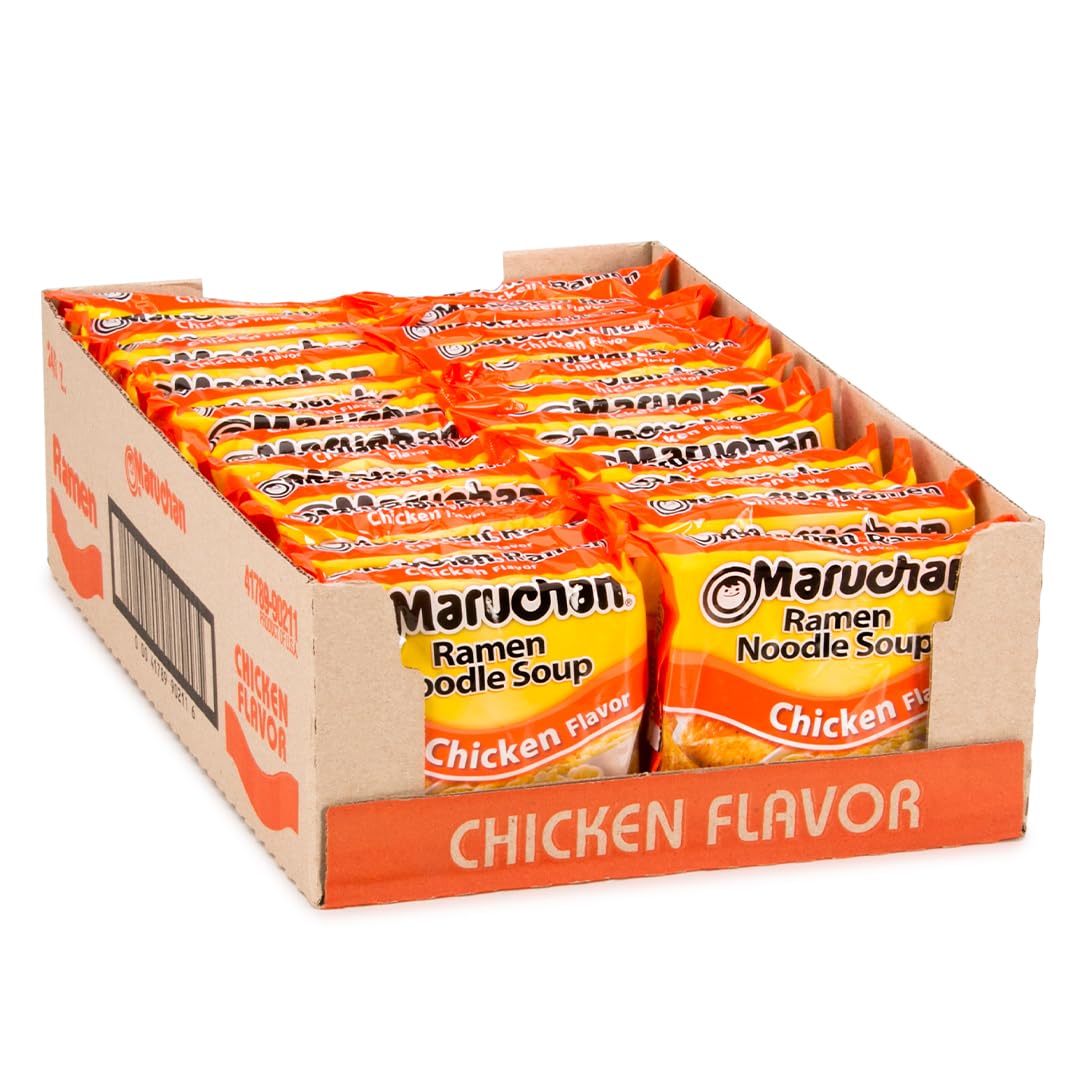 Maruchan Ramen Noodle Soup, Pork Flavor – Japanese-Style Instant Noodles, Quick & Easy Meal for Kids, Students & Busy Families – 3 Oz. (24 Pack)