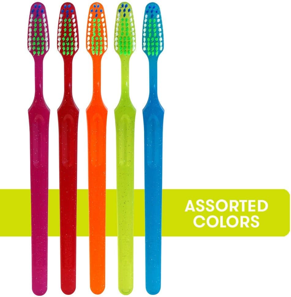 Reach Crystal Clean Medium Bristle Toothbrushes, 6 Pack