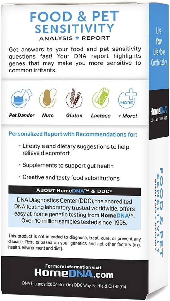 Food & Pet Sensitivity at-Home DNA Test Kit | Lab Fees NOT Included | Kit ONLY