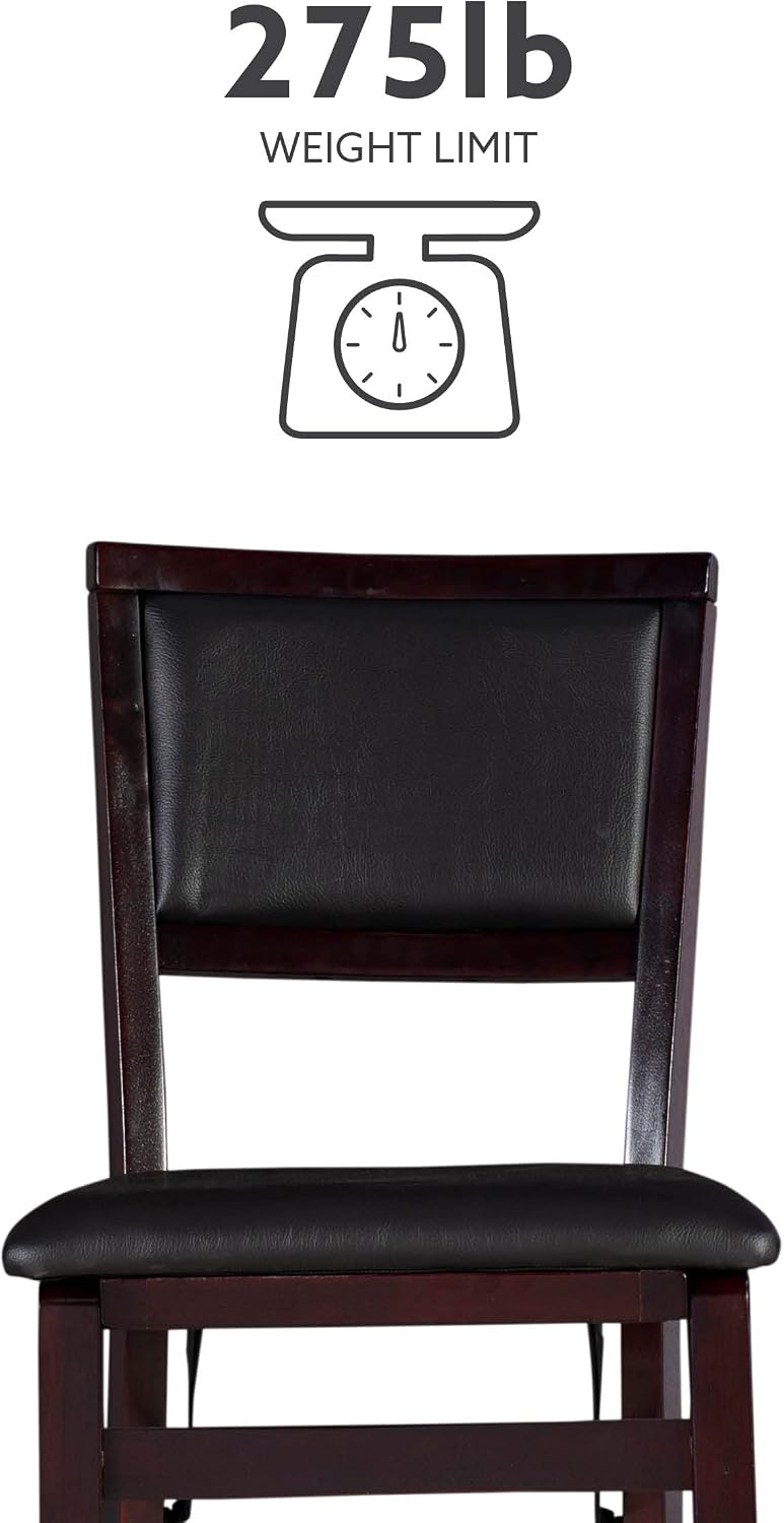 Linon Keira Pad Back Folding Bar Stool