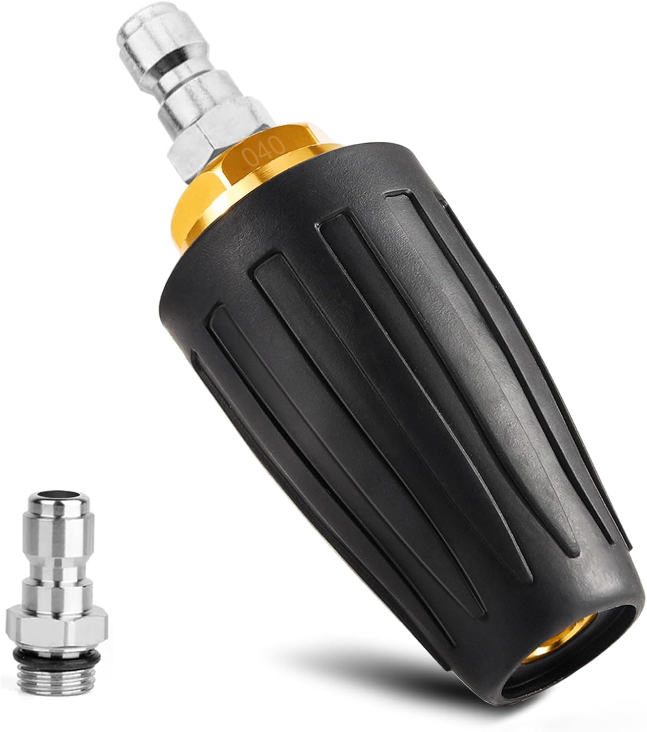 Pressure Washer Tips Turbo Nozzle Pressure Washer 4000 PSI Max Rotating Pressure Washer Nozzle with 2PCS 1/4'' Quick Connect for Cleaning Brick