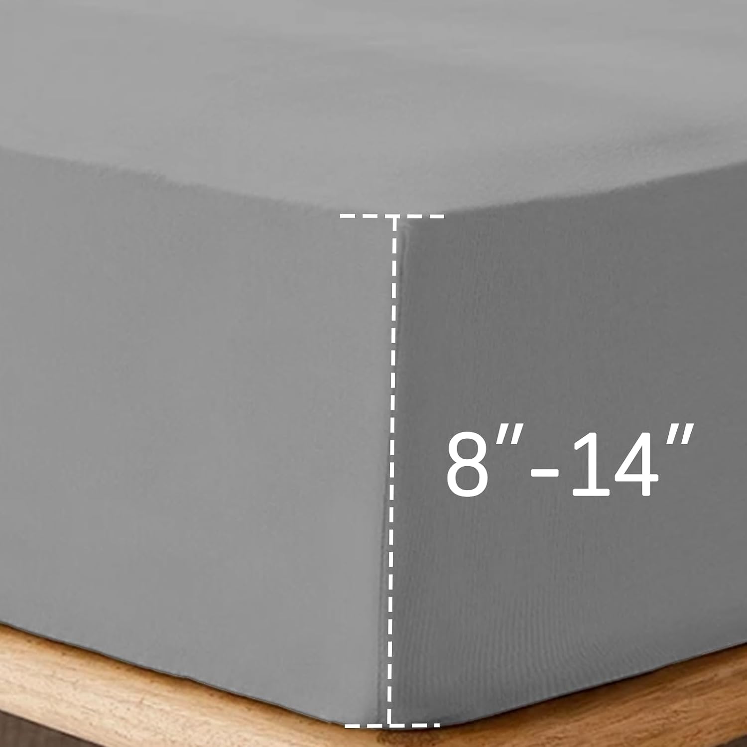 2 Pack Hospital Bed Sheets Fitted 36’’×84’’×14’’ Hospital Bed Sheet, Grey | Fit for Home & Hospital Care Beds, Shrinkage & Stain Resistant RV Twin Sheets for RV Twin/Bunk Mattress