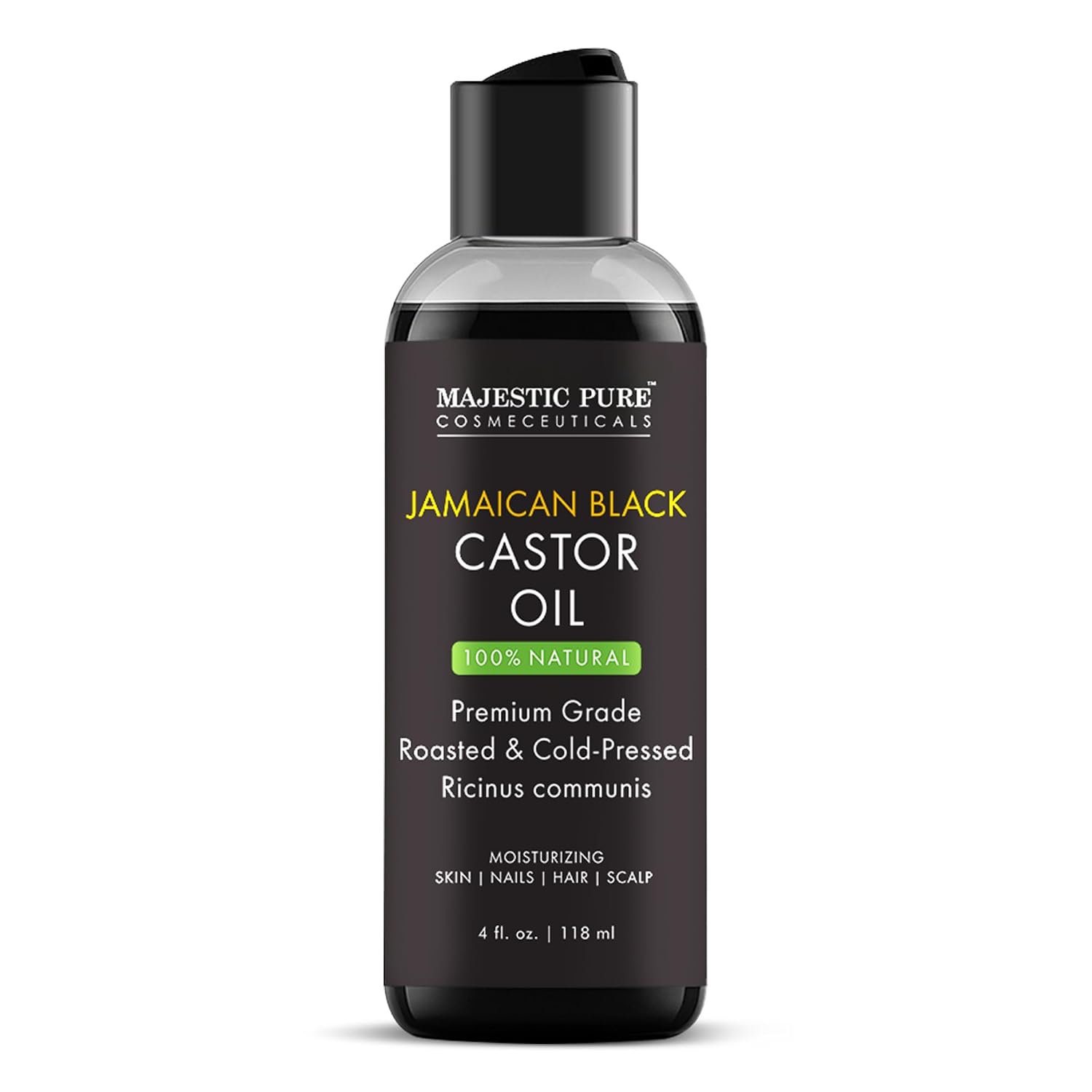 Majestic Pure Jamaican Black Castor Oil, 100% Natural Oil - 16 Fl Oz