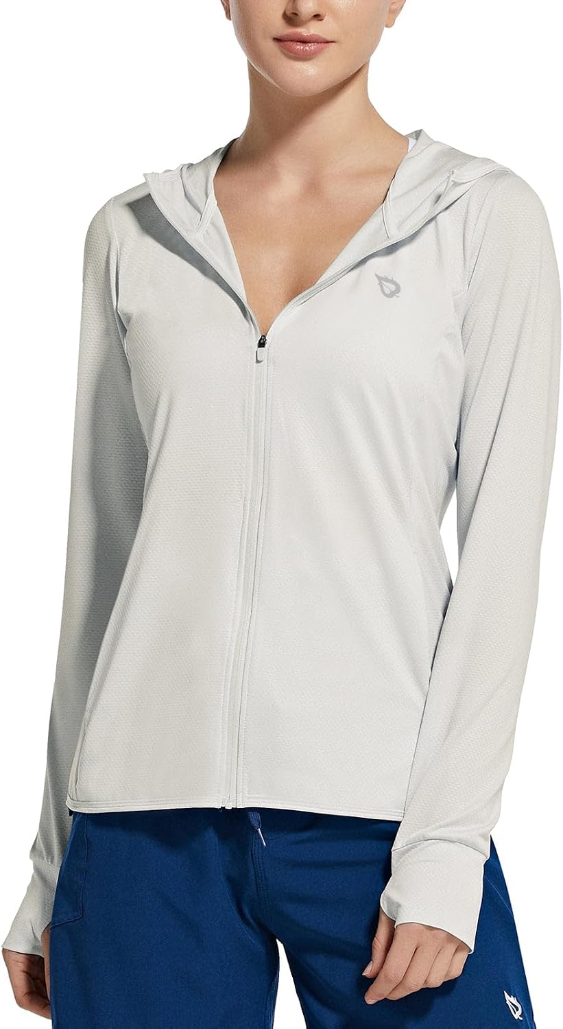 baleaf Women's Sun Protection Hoodie Jacket UPF 50+ Full Zip with Pocket