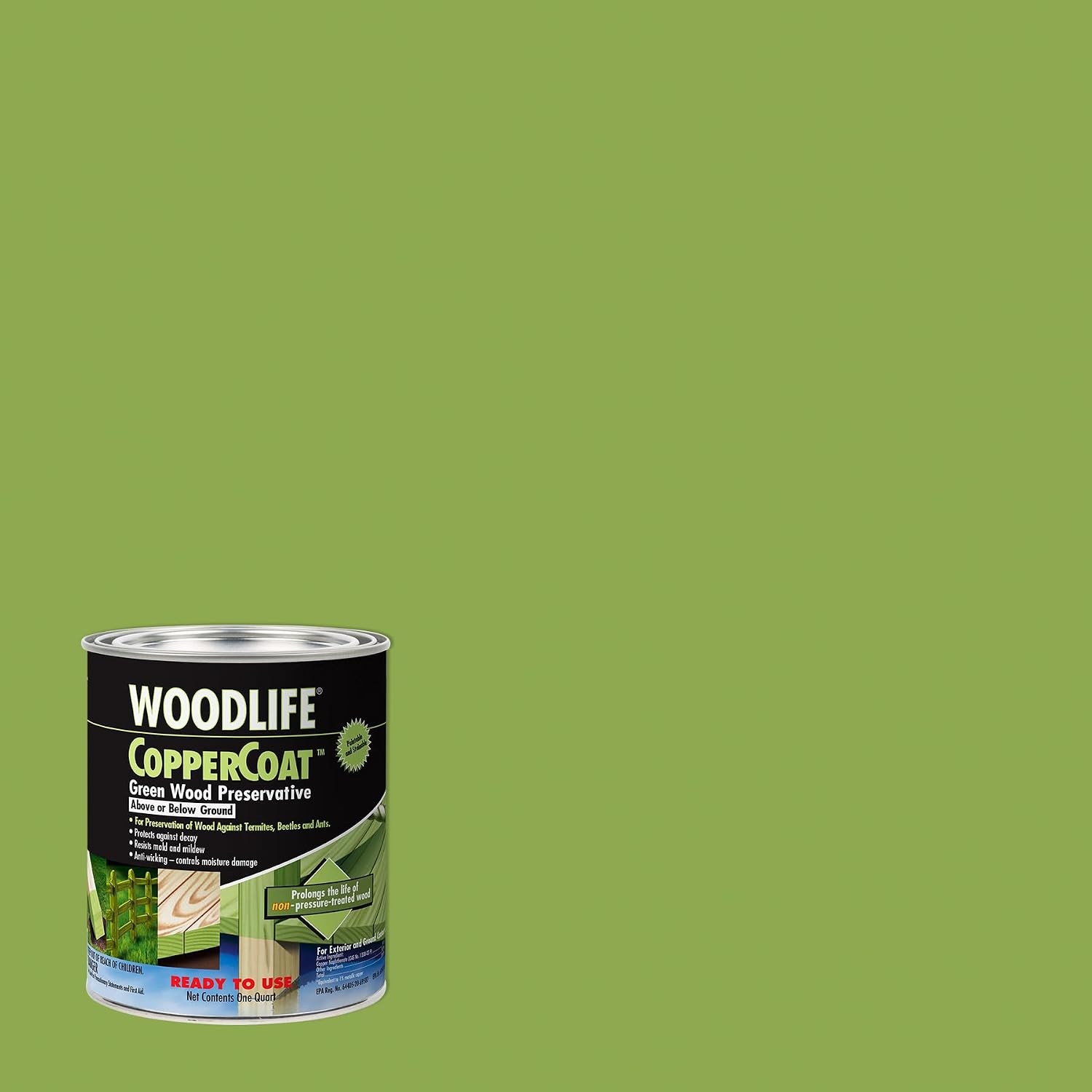 Rust-Oleum WOODLIFE 902 Wolman Classic Clear Wood Preservative-Above Ground, Quart, 0.95 Liters | Protects Against Rot & Decay, Above Ground Wood Protection, Clear Preservative Formula, Quart