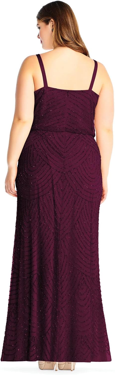 Adrianna Papell Women's Long Blouson Dress