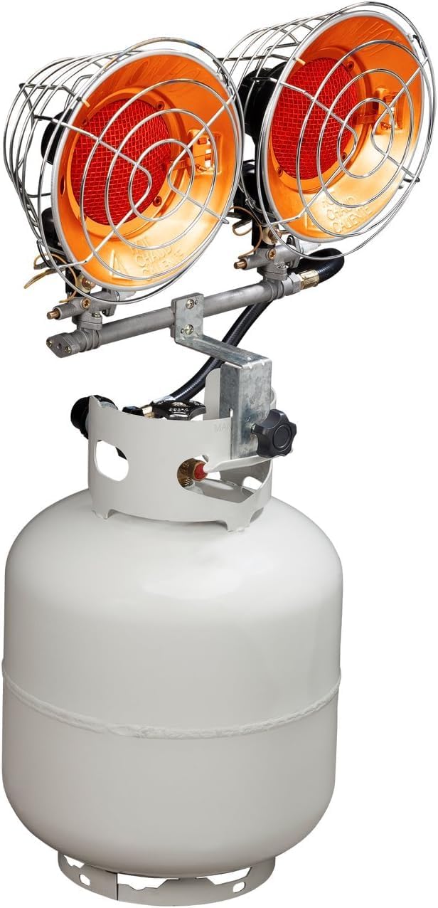 Avenger Infra-Red Tank Top Propane Heater - Dual Burner, 30,000 BTU - Model# FBDTP30