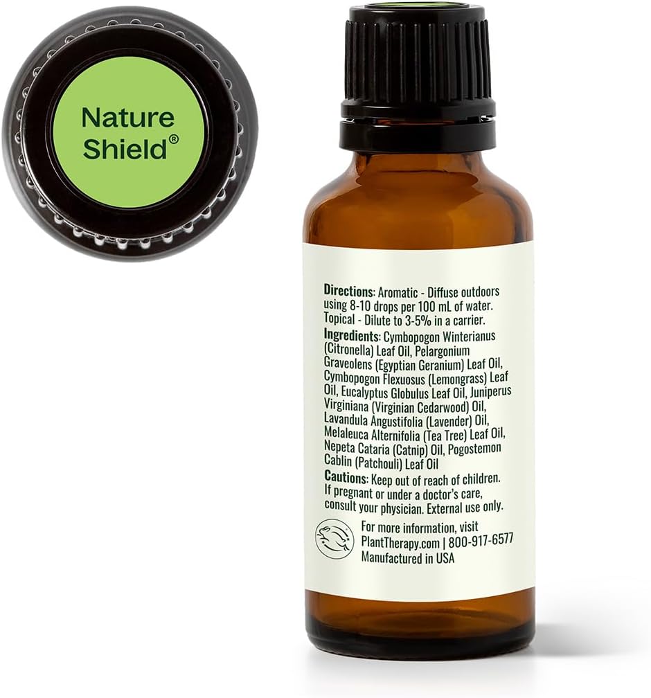 Plant Therapy Nature Shield Essential Oil Blend 10 mL (1/3 oz) | 100% Pure, Undiluted, Natural Aromatherapy, for Camping and Outdoor Activities