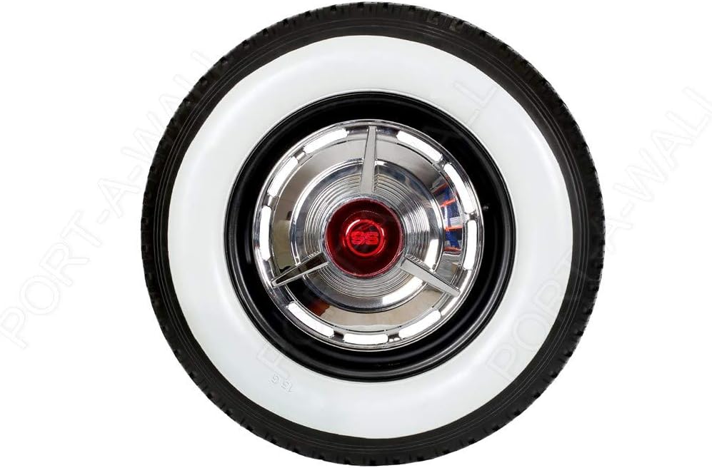 15-Inch Wide Whitewall Rubber Tire Inserts, 3-Inch, Set of 4 | Mounts Between the Tire Bead and Rim on Suitable Radial Cars