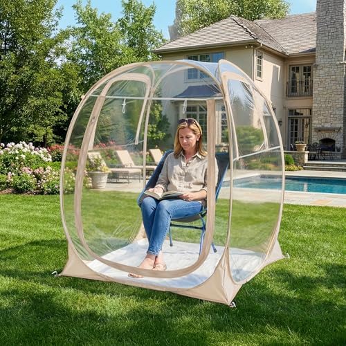 Alvantor® Pop Up Bubble Tent® - 6’ x 6’ Instant Igloo Tent® - 2-3 Person Screen House for Patios - Large Oversize Weather Proof Pod - Cold