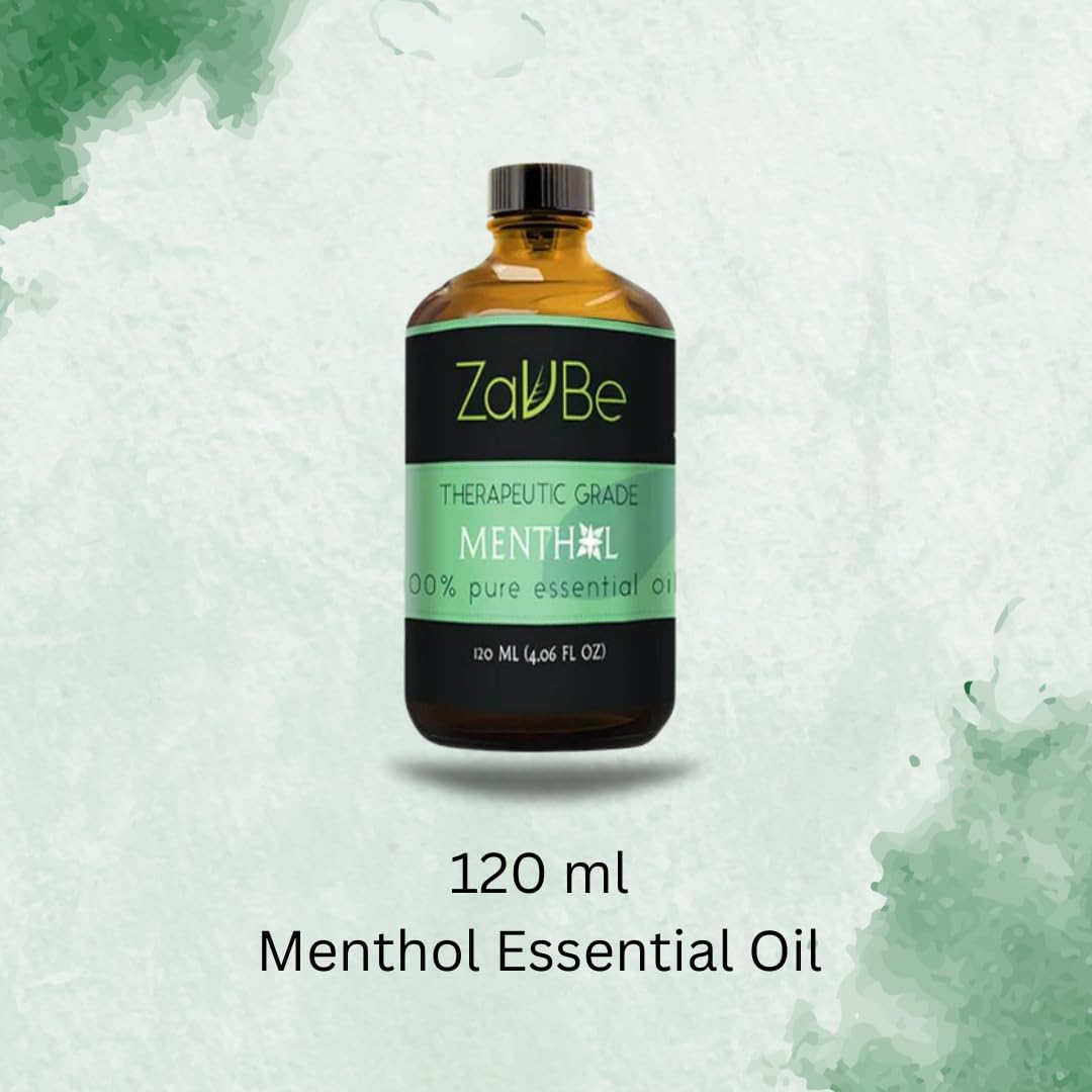 ZAVBE Menthol Breathe Essential Oil Blend 120 ml - Pure, Essential Oil for Diffuser Undiluted, Natural, Therapeutic Grade