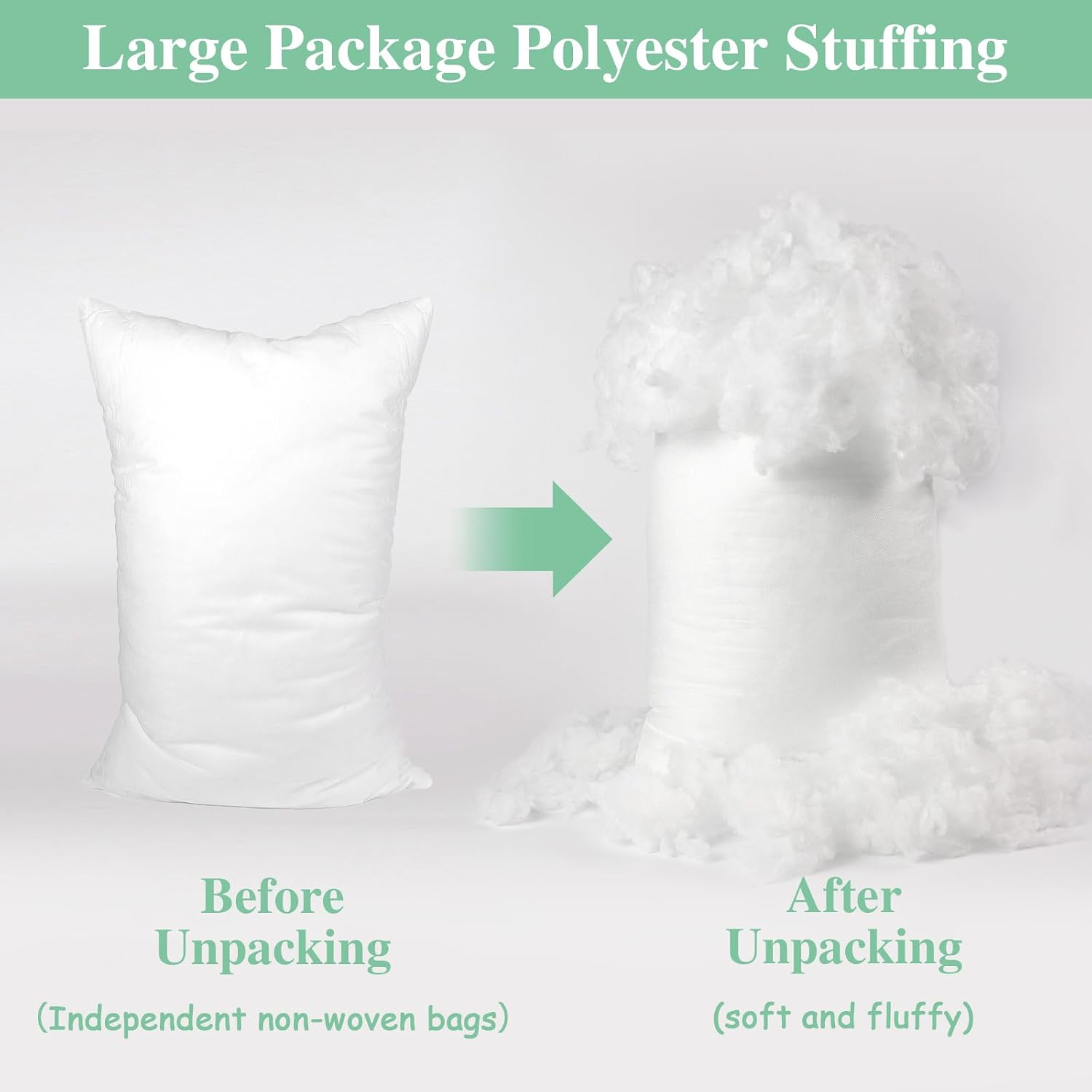 Premium Polyfill Stuffing for Stuffed Animals - Resilient Pillow Stuffing