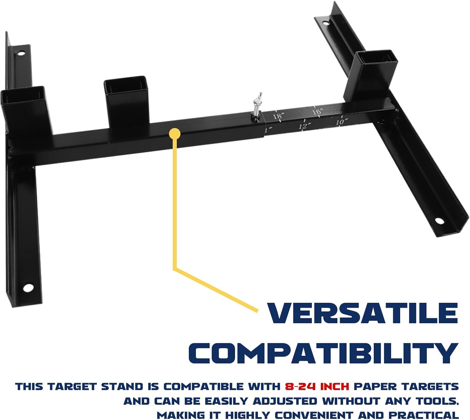 Highwild Adjustable Target Stand Base for Paper Shooting Cardboard Silhouette H Shape Stand Base for Shooting Range 1x2 Wooden Target Station Setup