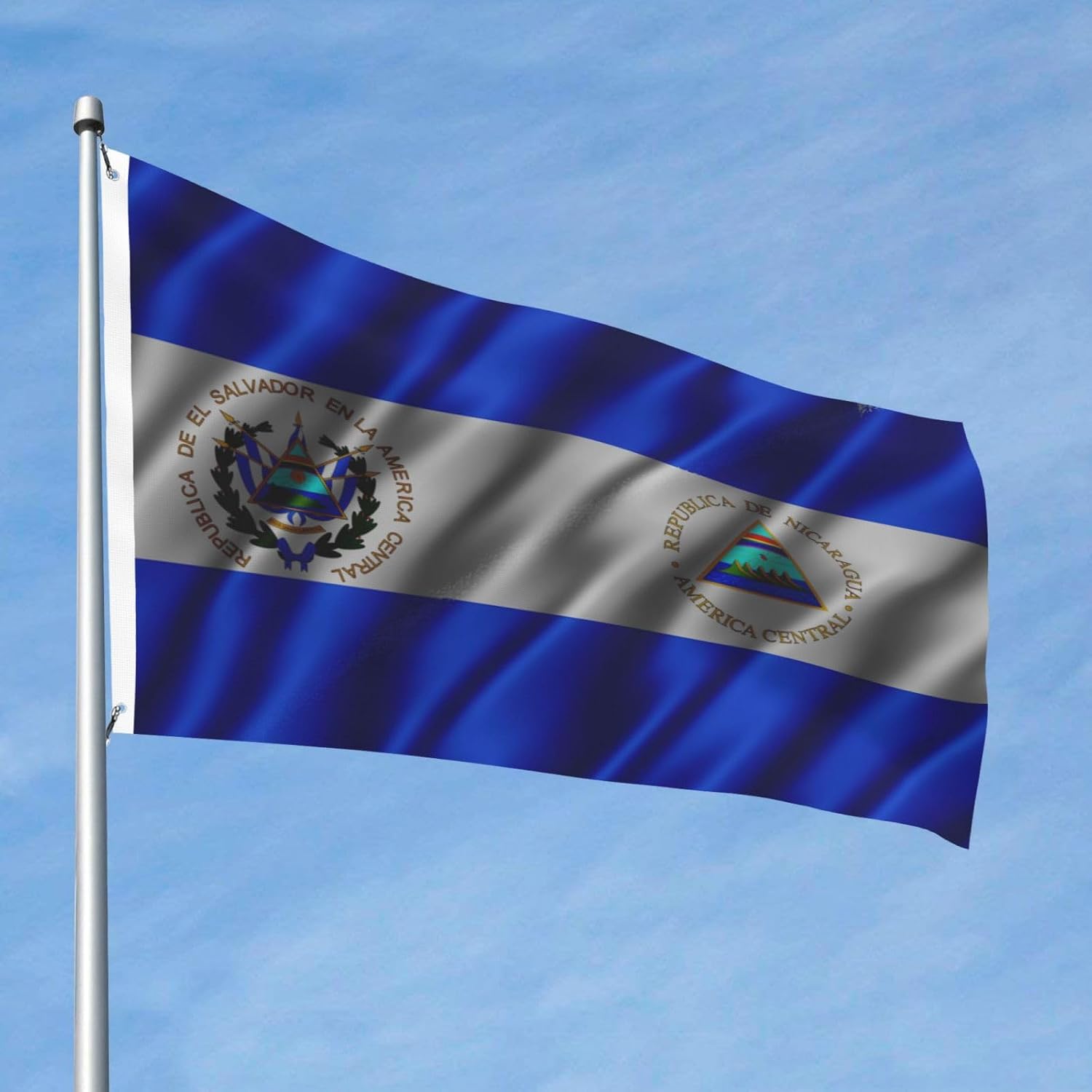 Nicaraguan Nicaragua And American Usa Flag 2x3 Ft Flags Double-Sided Printing Outdoor Indoor Decoration Country Flag 2x3 Foot Polyester Banner