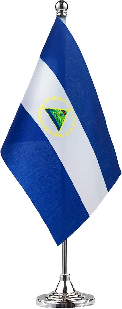 Nicaragua Flag - Table & Desk Flag, Office Decor, Festival Banners