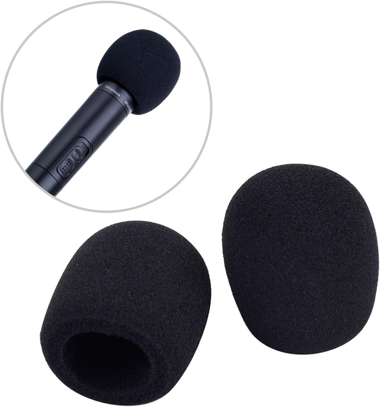 Mudder 5 Pack Foam Mic Cover Handheld Microphone Windscreen (5 Pack) | Fits Handheld Mics, Microphone Pop Filter, Microphone Muffler