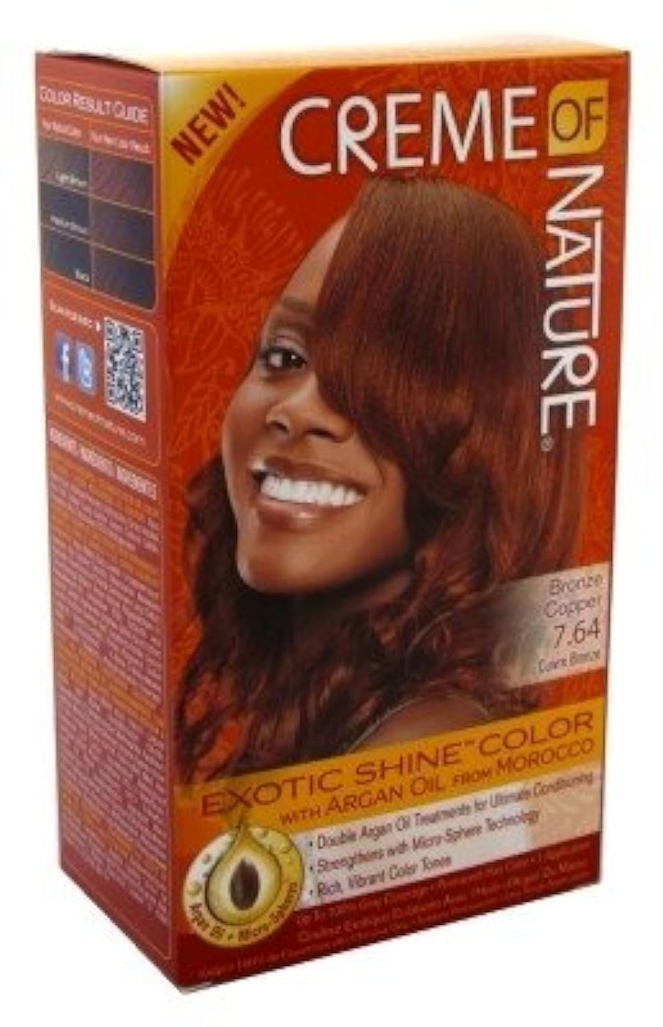 Creme of Nature, Exotic Shine Hair Color, 9.2 Light Caramel Brown, with Argan Oil from Morocco, 1 Application