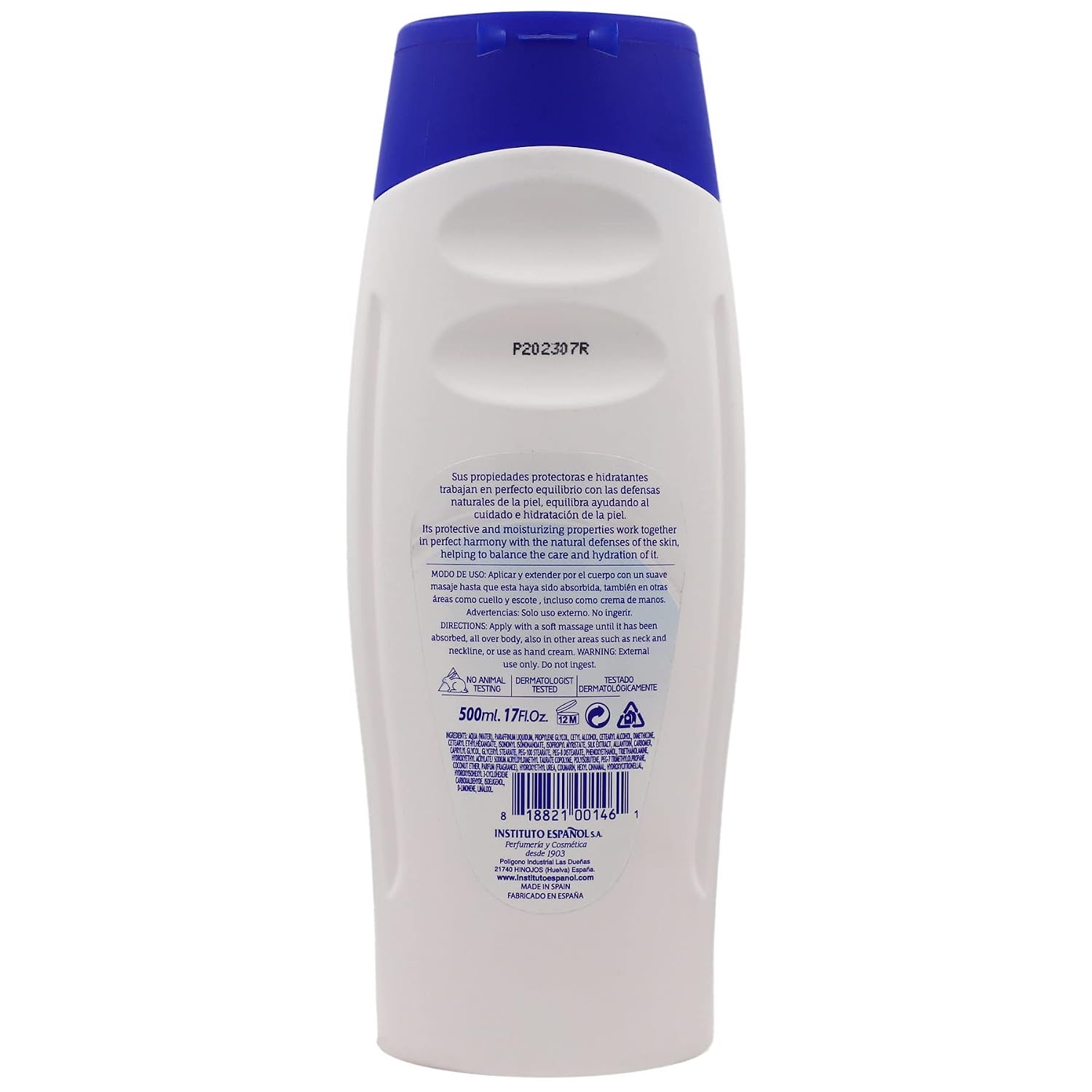 Avena Instituto Espanol Moisturizing Hand and Body Lotion, Helps Moisture Soften and Nourish your skin, 2-pack Of 17 FL Oz, 2 Bottles