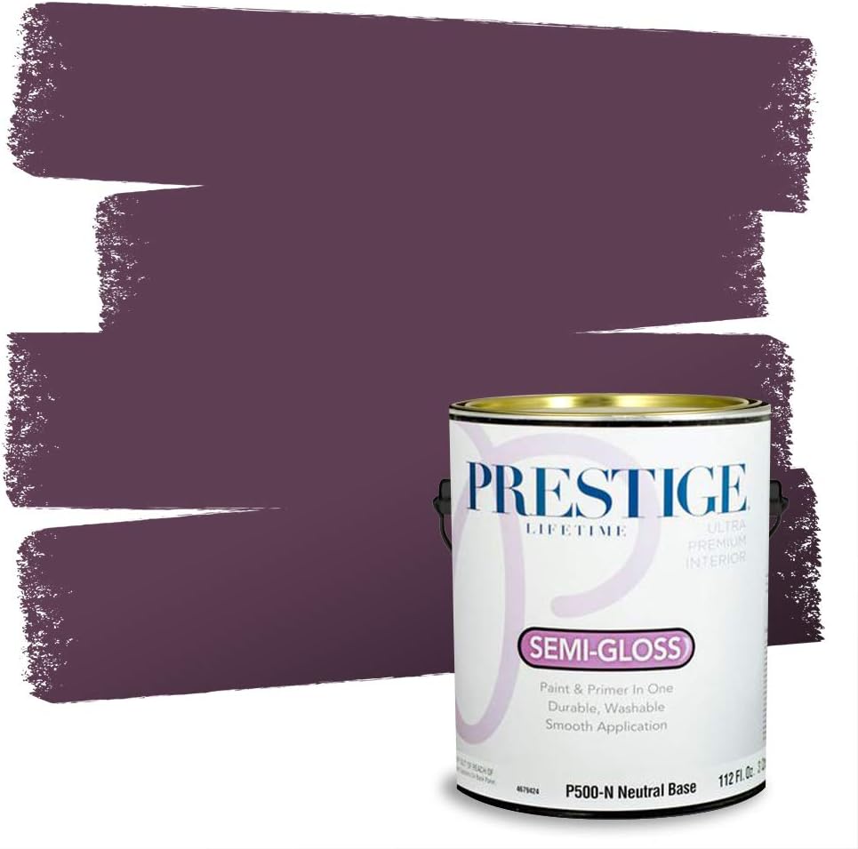 PRESTIGE Paints Exterior Paint and Primer In One, 1-Gallon, Satin, Comparable Match of Sherwin Williams* Ash Violet*