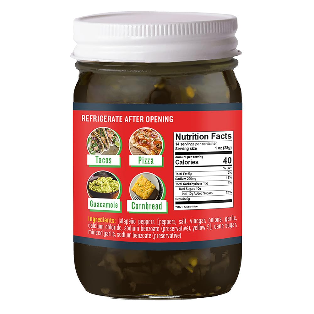 Ragin' Cajun Candied Jalapeno Slices, 12 fl oz - Pack of 2