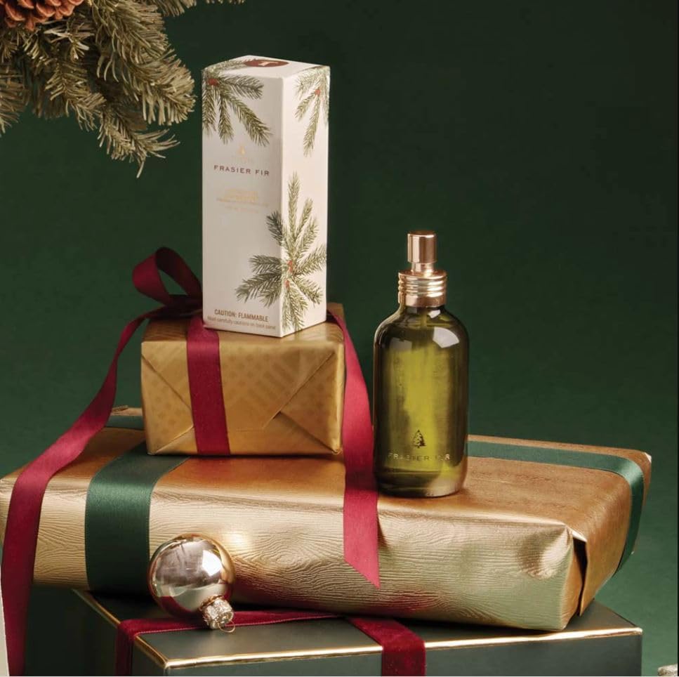 Thymes Frasier Fir Tree and Room Spray - Room Spray with Christmas Tree Scent - Air Fresheners for Home with Frasier Fir Fragrance and Siberian Fir