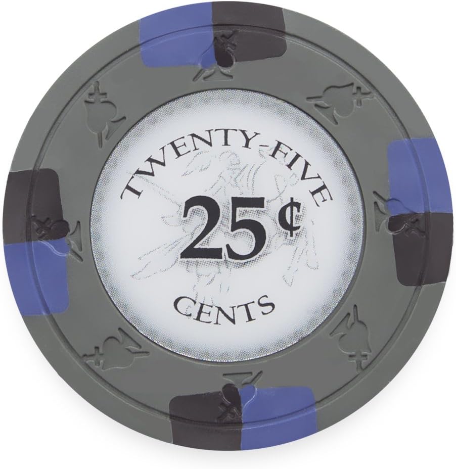 Claysmith Gaming Pack of 50 Poker Knights Poker Chips, Heavyweight 13.5-gram Clay Composite