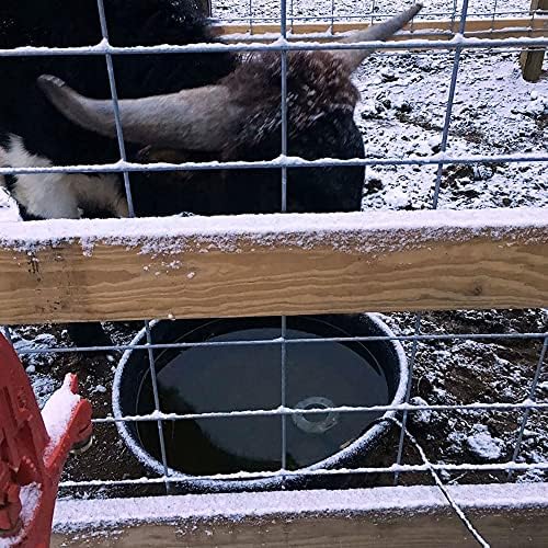 Farm Innovators Utility De-Icer for up to 25 Gallon Container - 250W Water Deicer- Ice Chaser Cast Aluminum Design for Plastic or Metal Water Container | Thermostatically controlled heater operates only when necessary, cast aluminum construction, plastic…