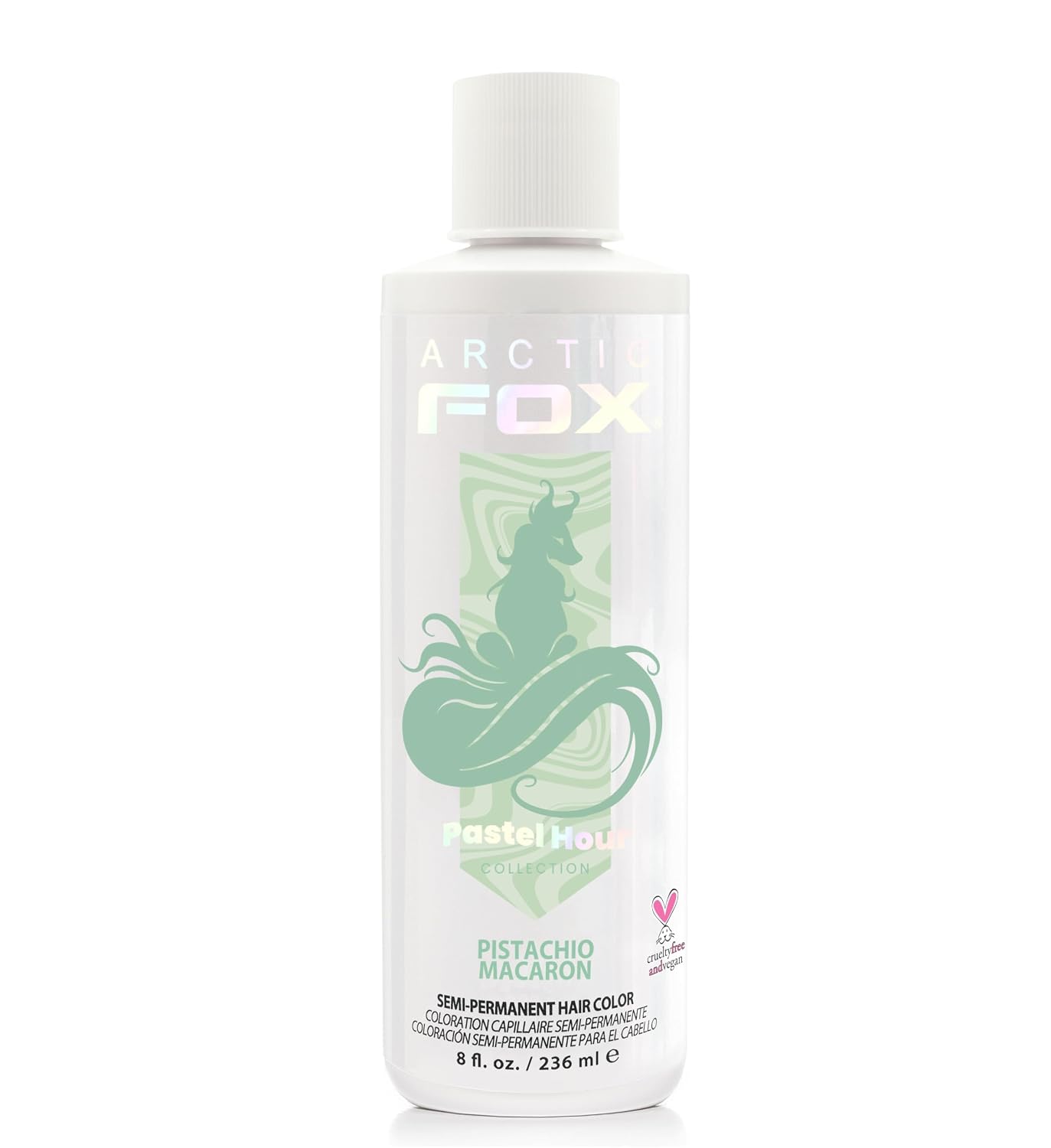 ARCTIC FOX Virgin Pink Semi-Permanent Hair Color - Vegan - 4 fl oz | Vivid and Vibrant, Cruelty Free, Ammonia Free, Peroxide Free, , Cream Formula