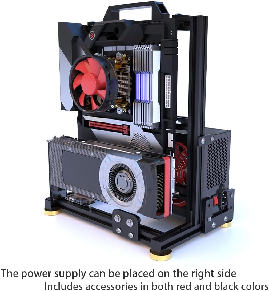 DIY Aluminium Pc Open Case Computer Chassis Test Bench Support Water Cooling Support Server Chassis Support Itx Matx ATX Eatx (2.M-ATX)