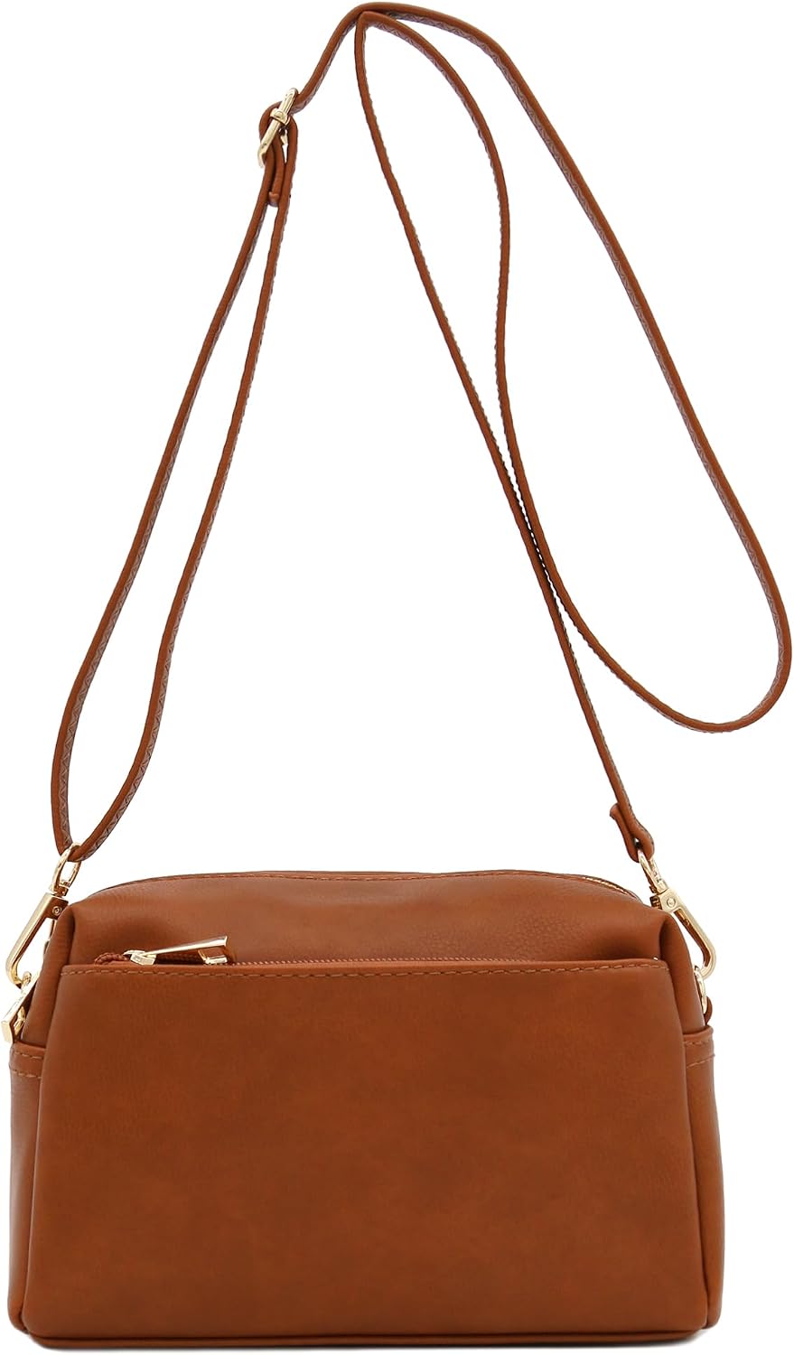 Triple Zip Small Crossbody Bag