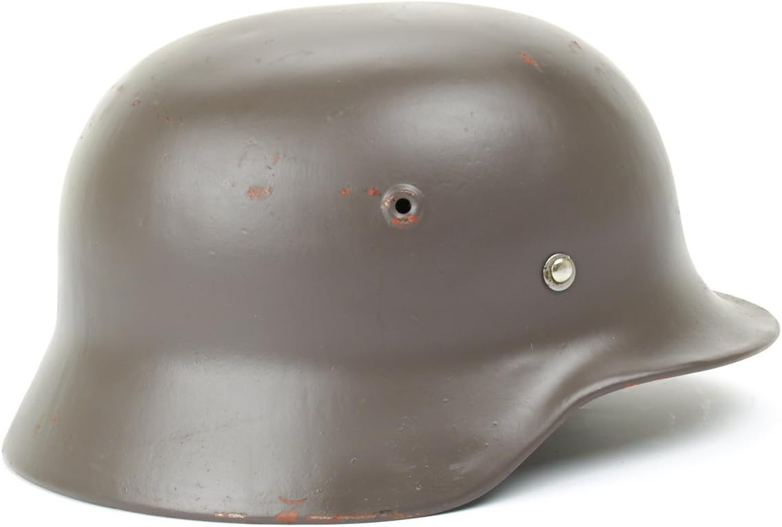 Original German WWII M40 Stahlhelm Steel Helmet- Shell Size 66, Maker Marked