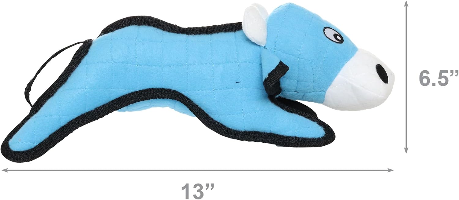 TUFFY® : Cow Dog Toy: Ultra Durable Plush Toy with Multiple Layers & Reinforced Seams, Washable and Floats, Original Construction