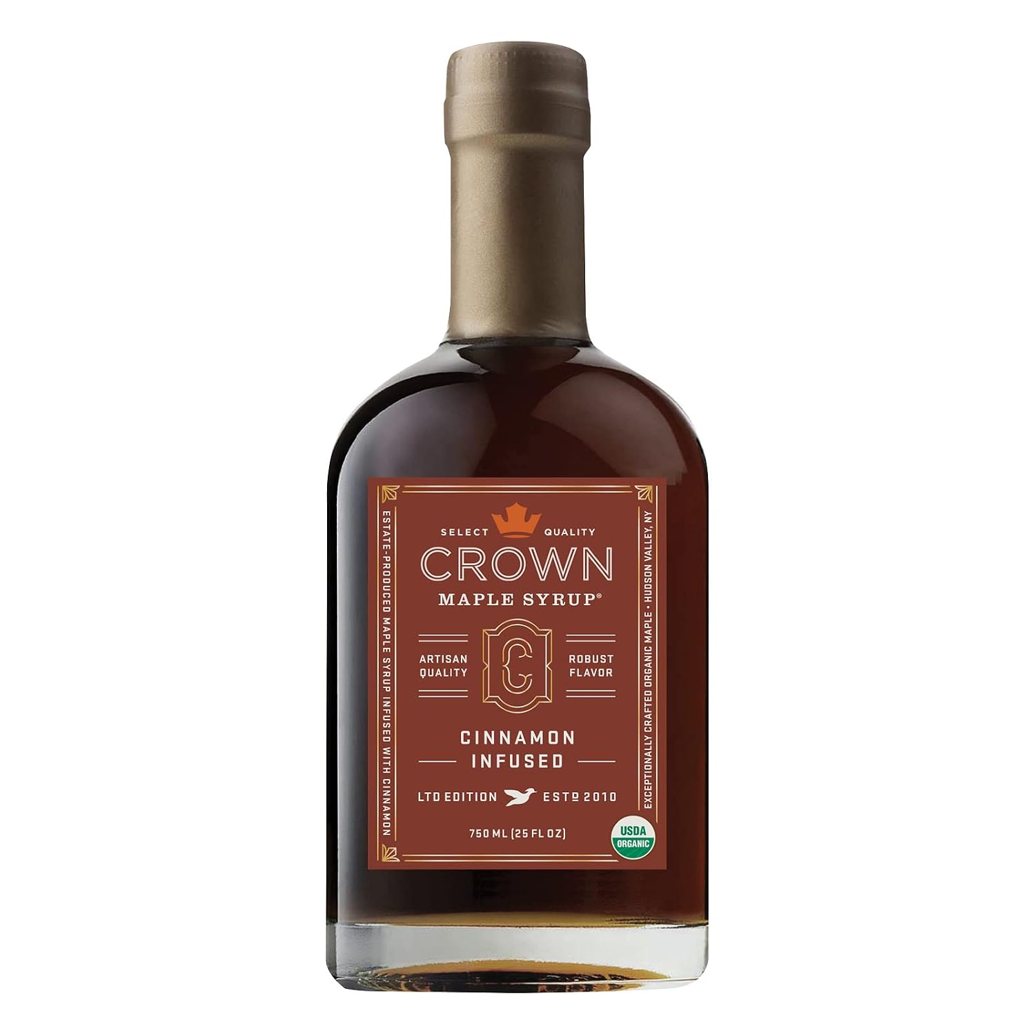 Crown Maple Organic Madagascar Vanilla Maple Syrup, Real Vanilla Bean, Pancakes, Baking, Cocktails & Brunch, 12.7 Fl Oz