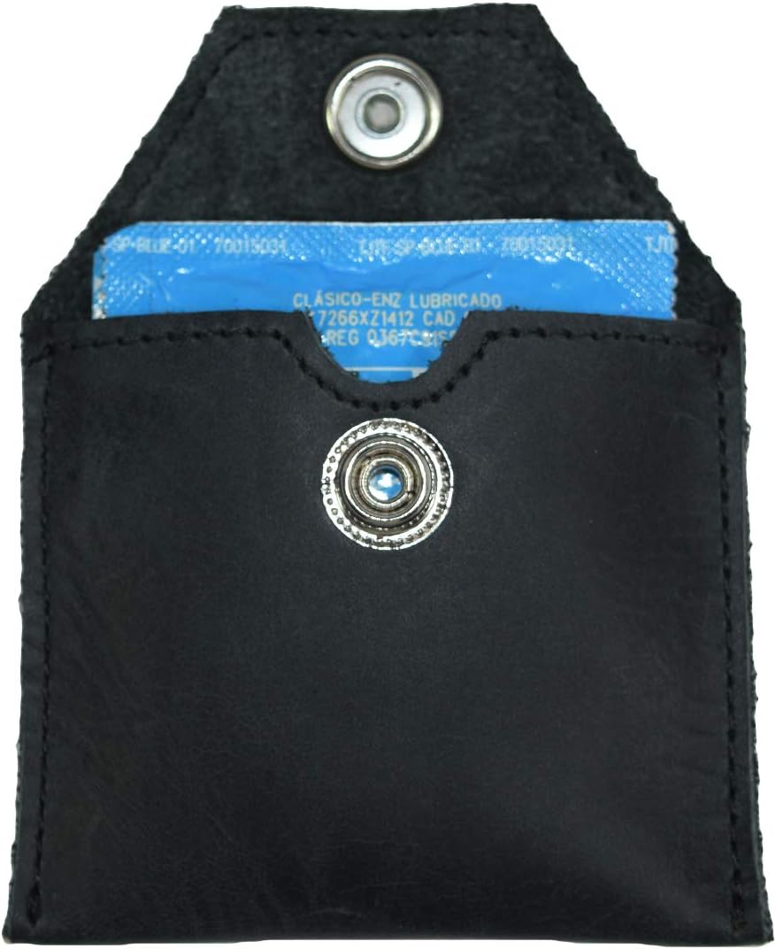 Hide & Drink, Rustic Leather Tampon Case, Condom Holder Pouch, Secret Stash Handmade :: Bourbon Brown