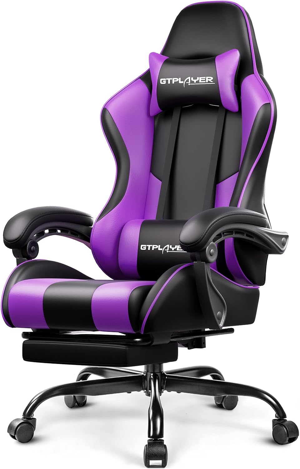 GTPLAYER Gaming Chair, Computer Chair with Footrest and Lumbar Support