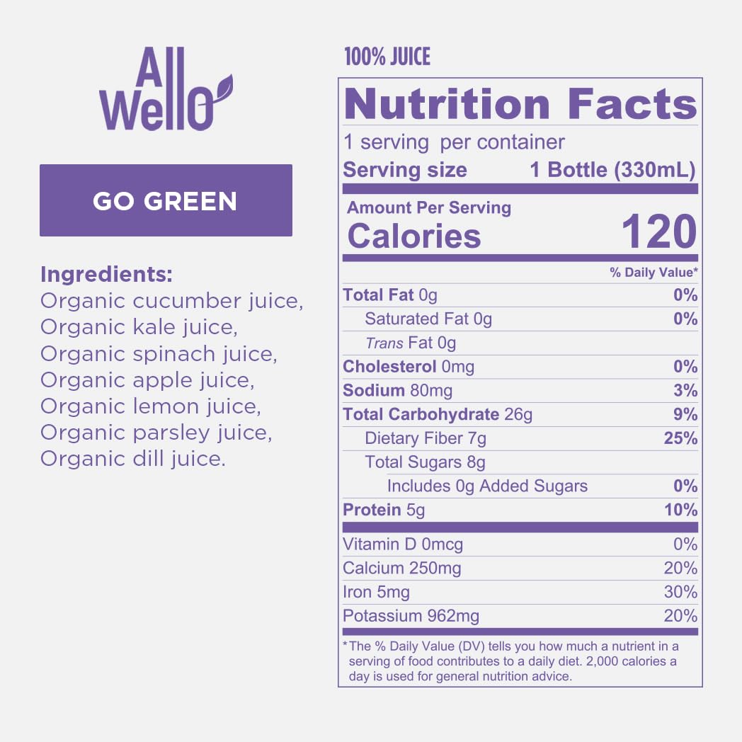 Organic Juice Variety Pack, Cold-Pressed, Non-GMO, 6 Pack