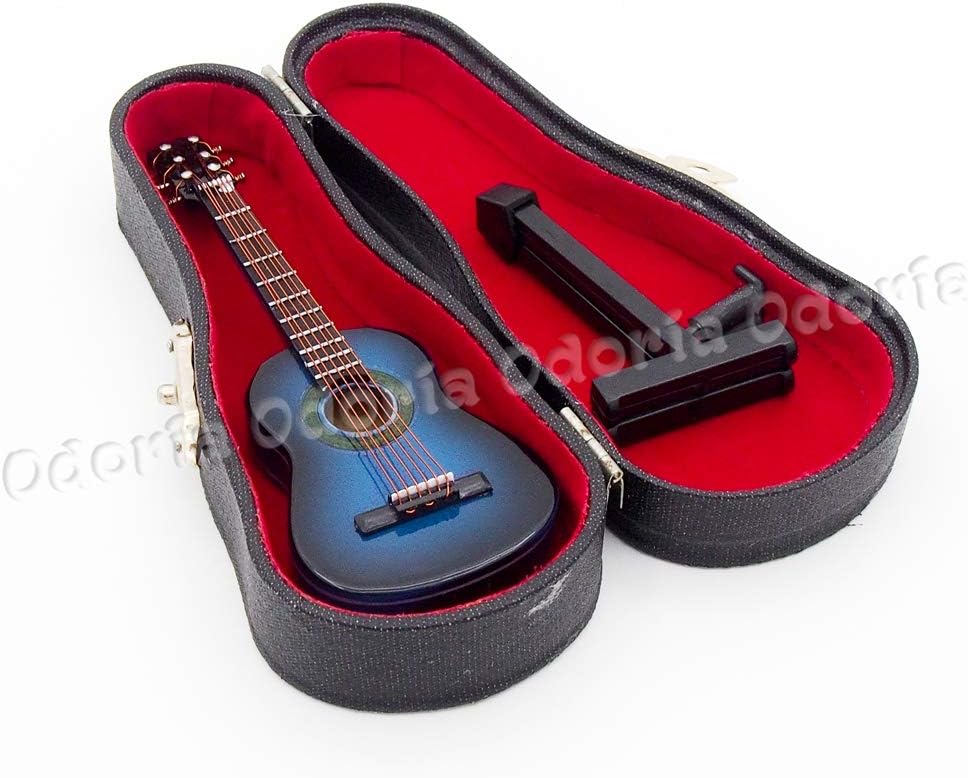 Odoria 1/12 Miniature Guitar Dollhouse Musical Instruments Accessories, Blue