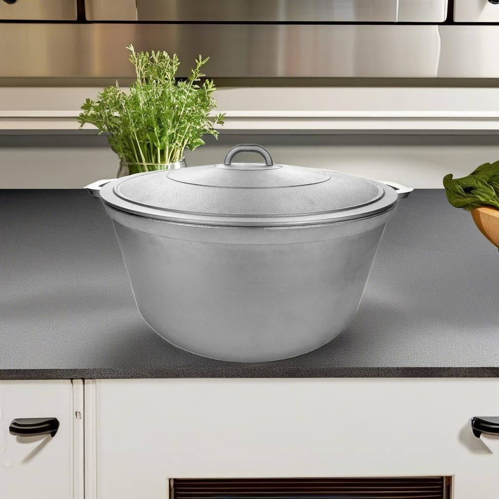Uniware 9900 Super Quality Aluminum Caldero,Dutch Oven,33.8 QT,Silver (46cm (18-Inch))