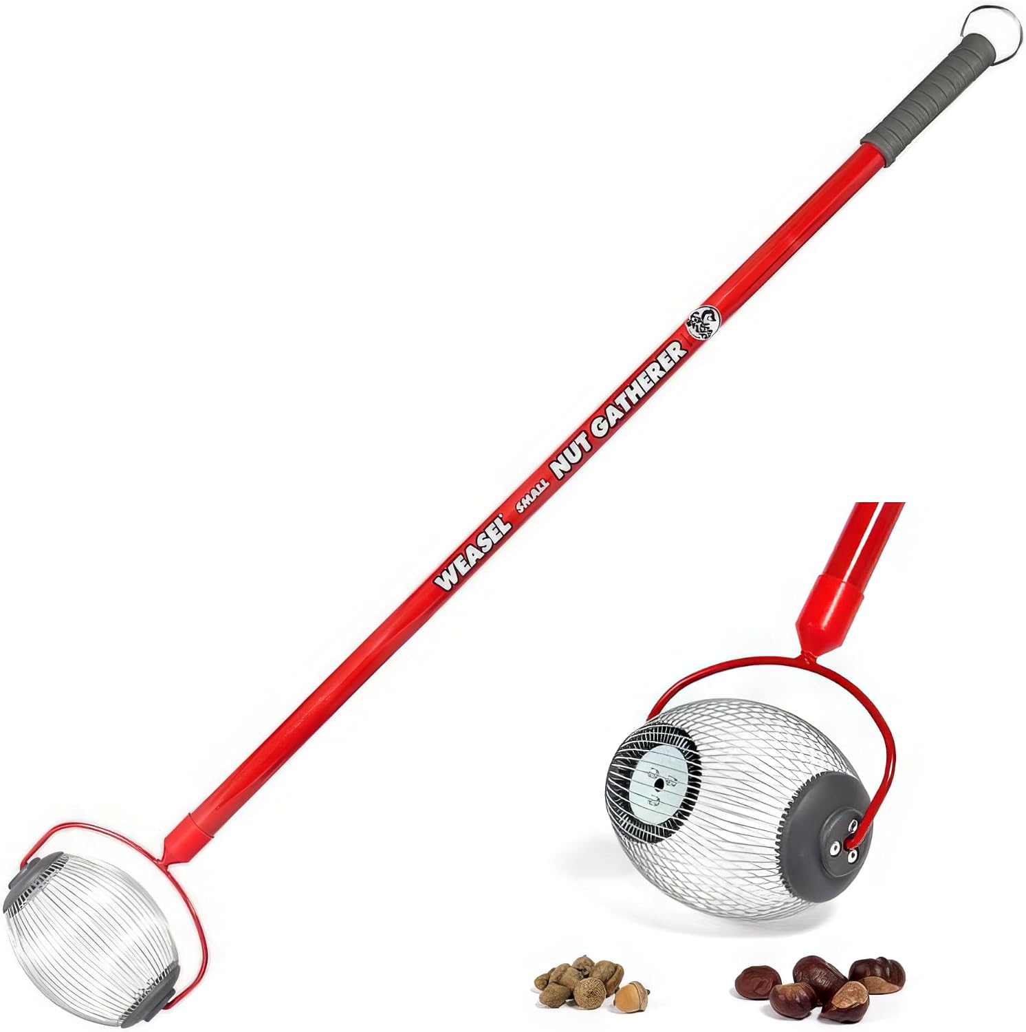 Garden Weasel Small Nut Gatherer Roller for Acorns Buckeyes Beech Nuts