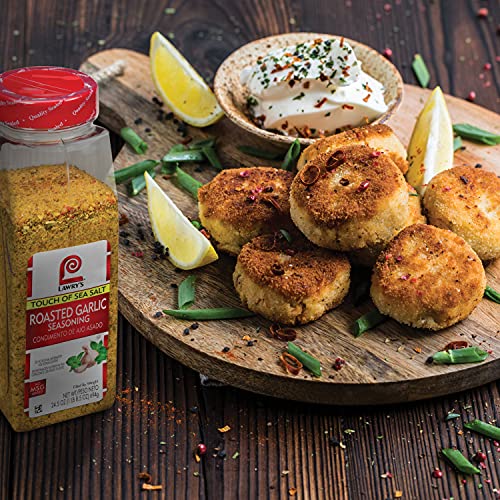 Lawry's Roasted Garlic Seasoning with a Touch of Sea Salt, 24.5 oz - One 24.5 Ounce Container of Low Sodium Roasted Garlic Seasoning